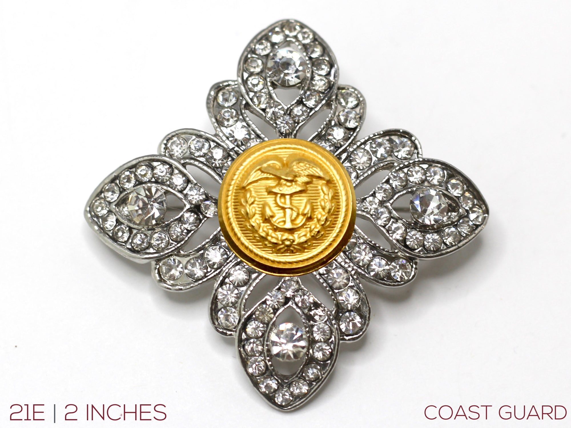 Military Button Brooch 21E