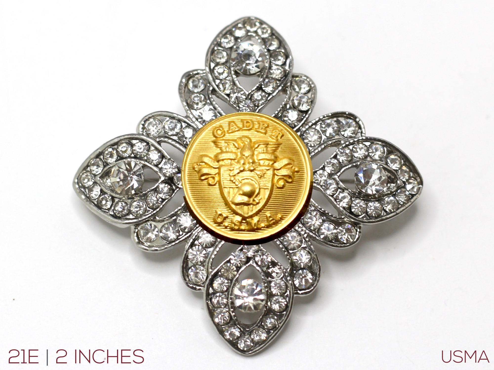 Military Button Brooch 21E