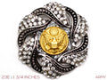 Military Button Brooch 23E
