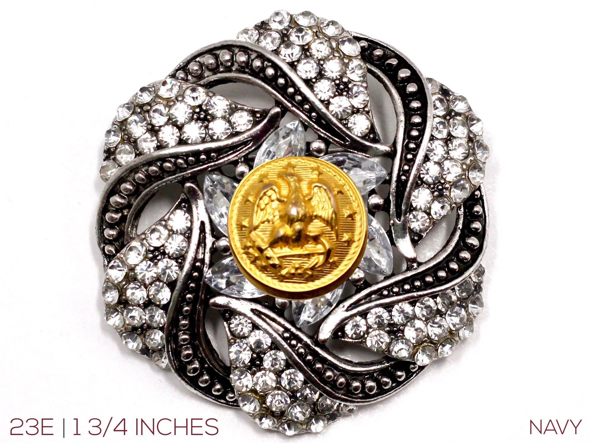 Military Button Brooch 23E