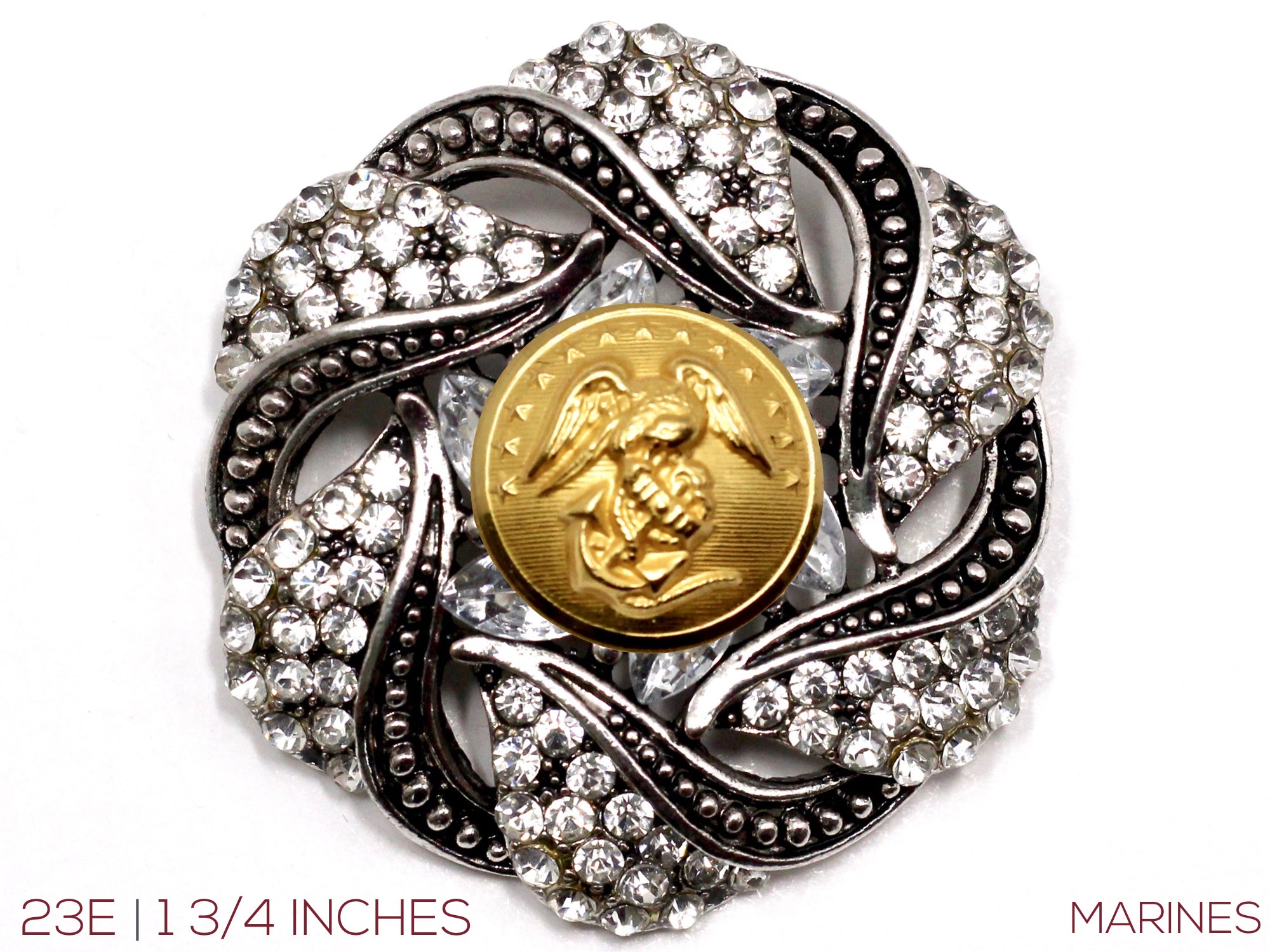 Military Button Brooch 23E
