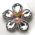 USMA Large Crest Brooch 23K