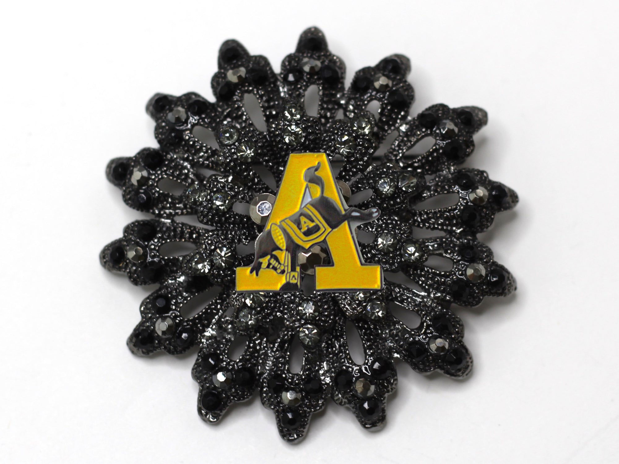 West Point Army Yellow A Brooch