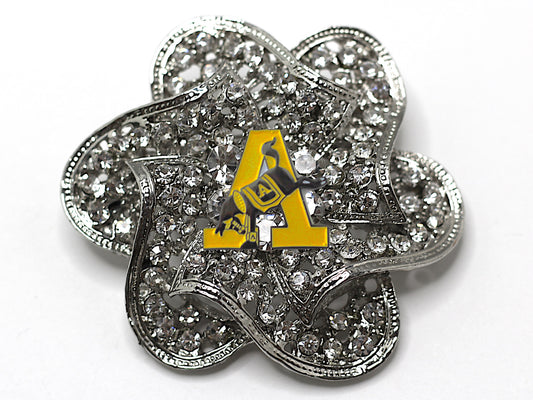 West Point Army Yellow A Brooch