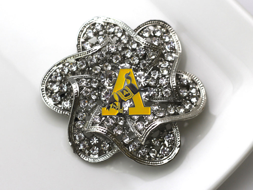 West Point Army Yellow A Brooch