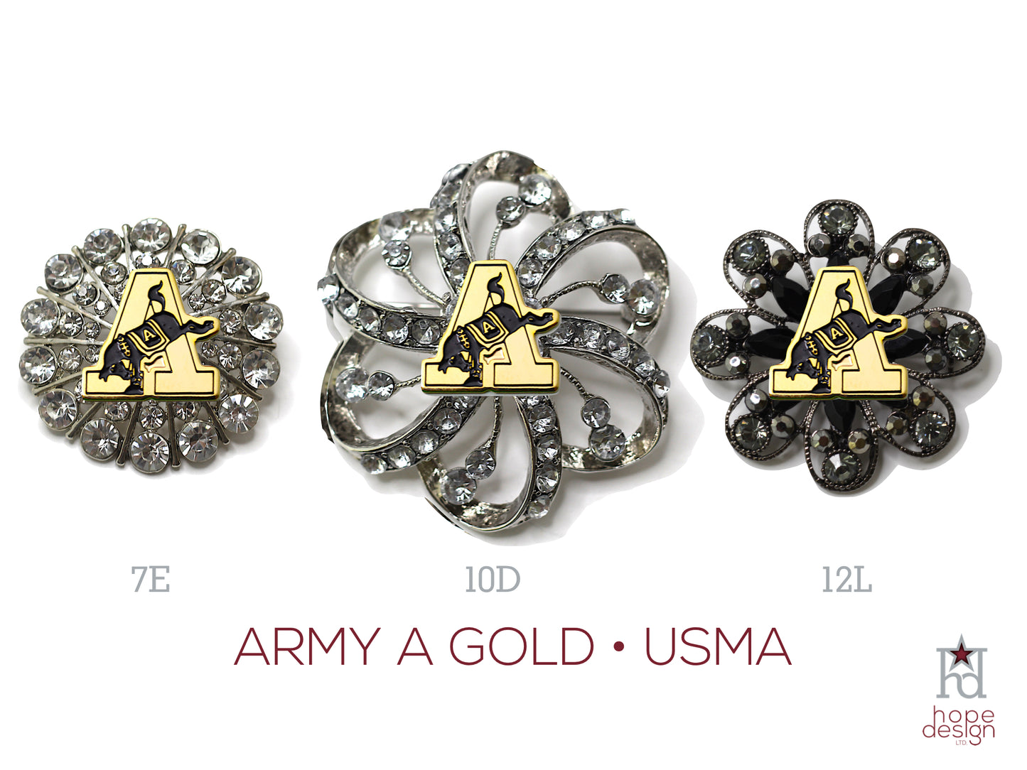 USMA Gold Army A Brooch