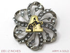 USMA Gold Army A Brooch