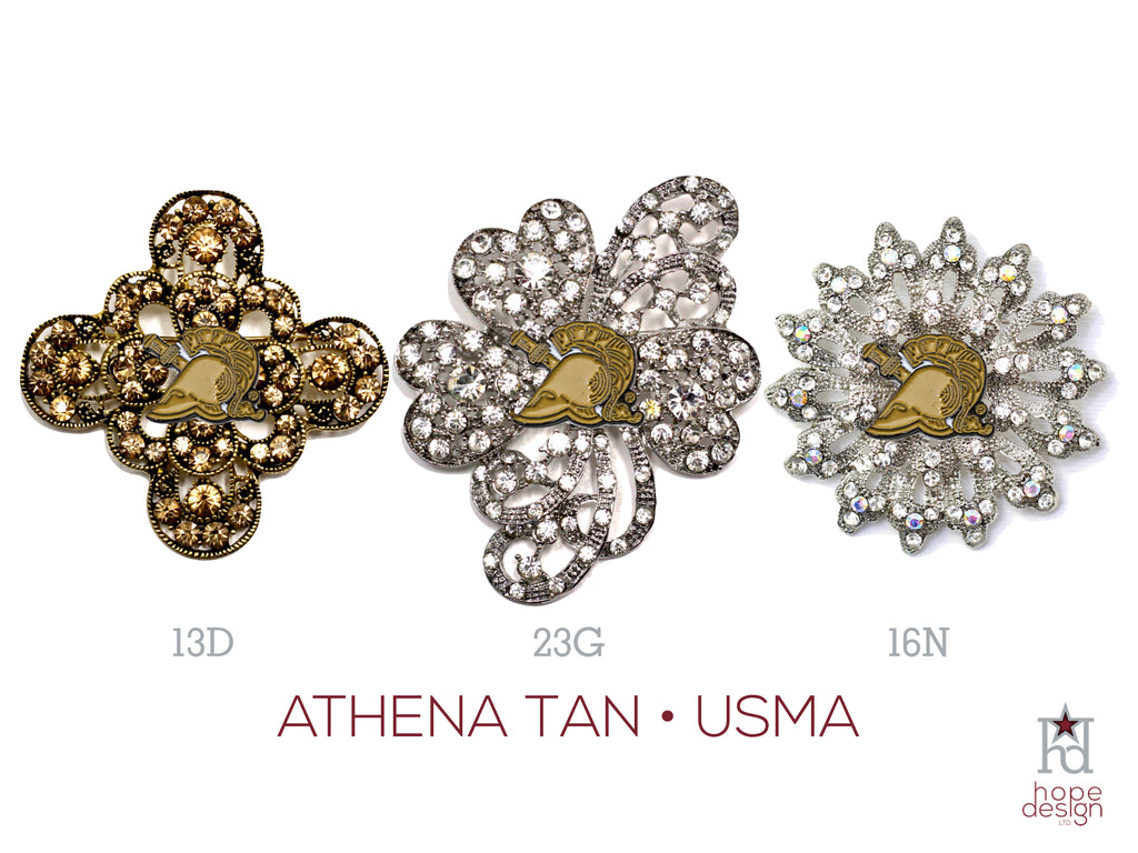 West Point Athena Tan Brooch