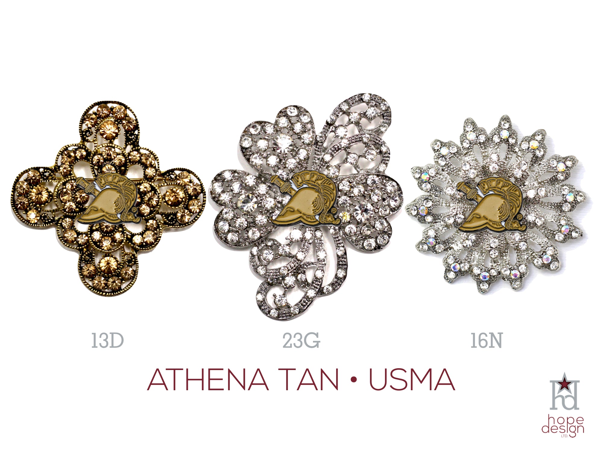 West Point Athena Tan Brooch