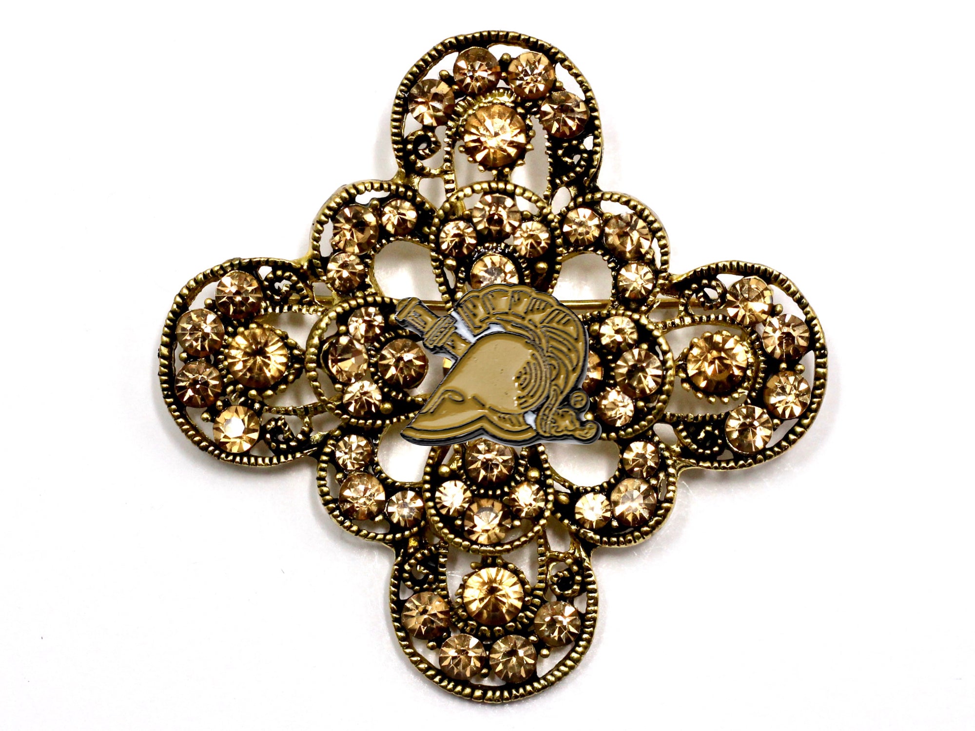 West Point Athena Tan Brooch