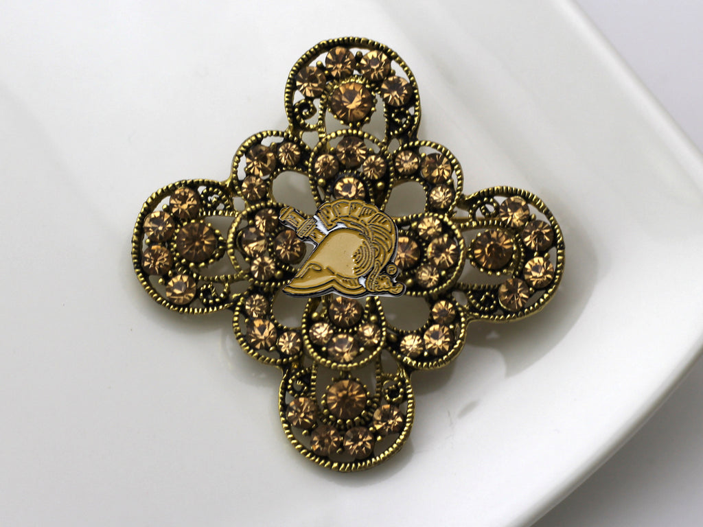 West Point Athena Tan Brooch