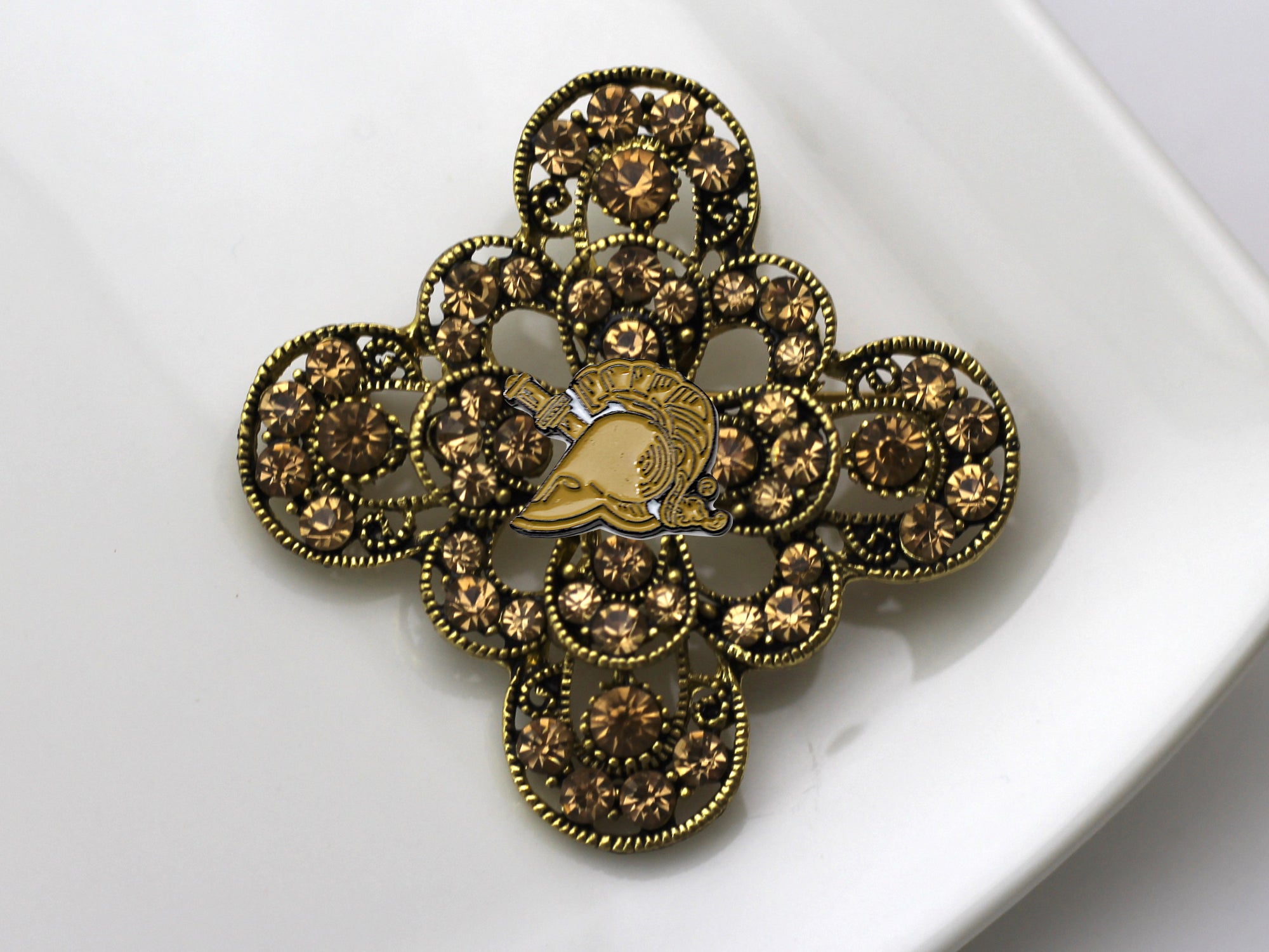 West Point Athena Tan Brooch