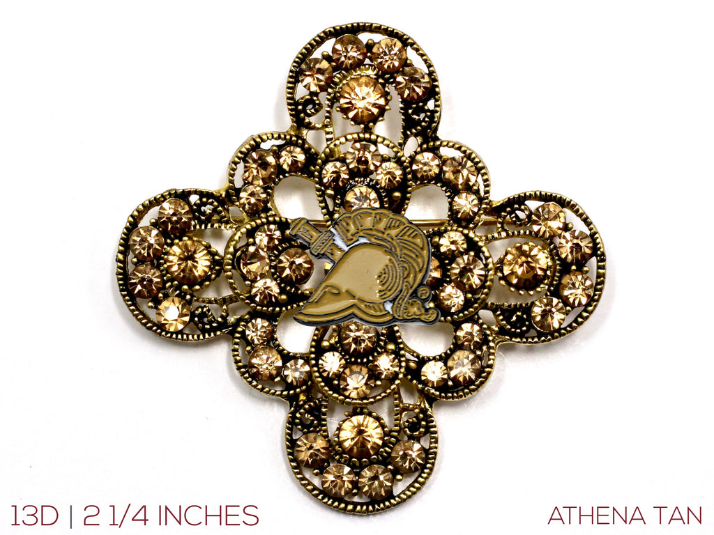 West Point Athena Tan Brooch