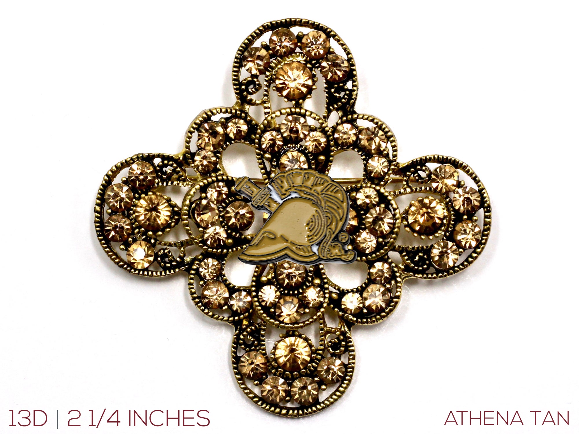 West Point Athena Tan Brooch