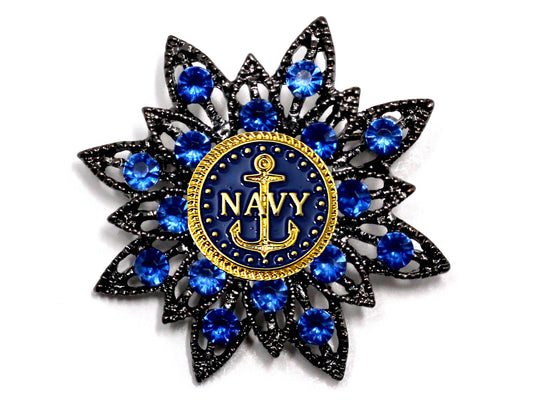 Navy Brooch