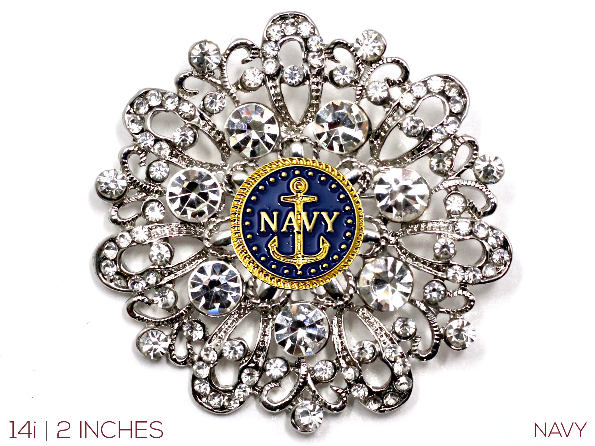 Navy Brooch