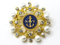 Navy Brooch