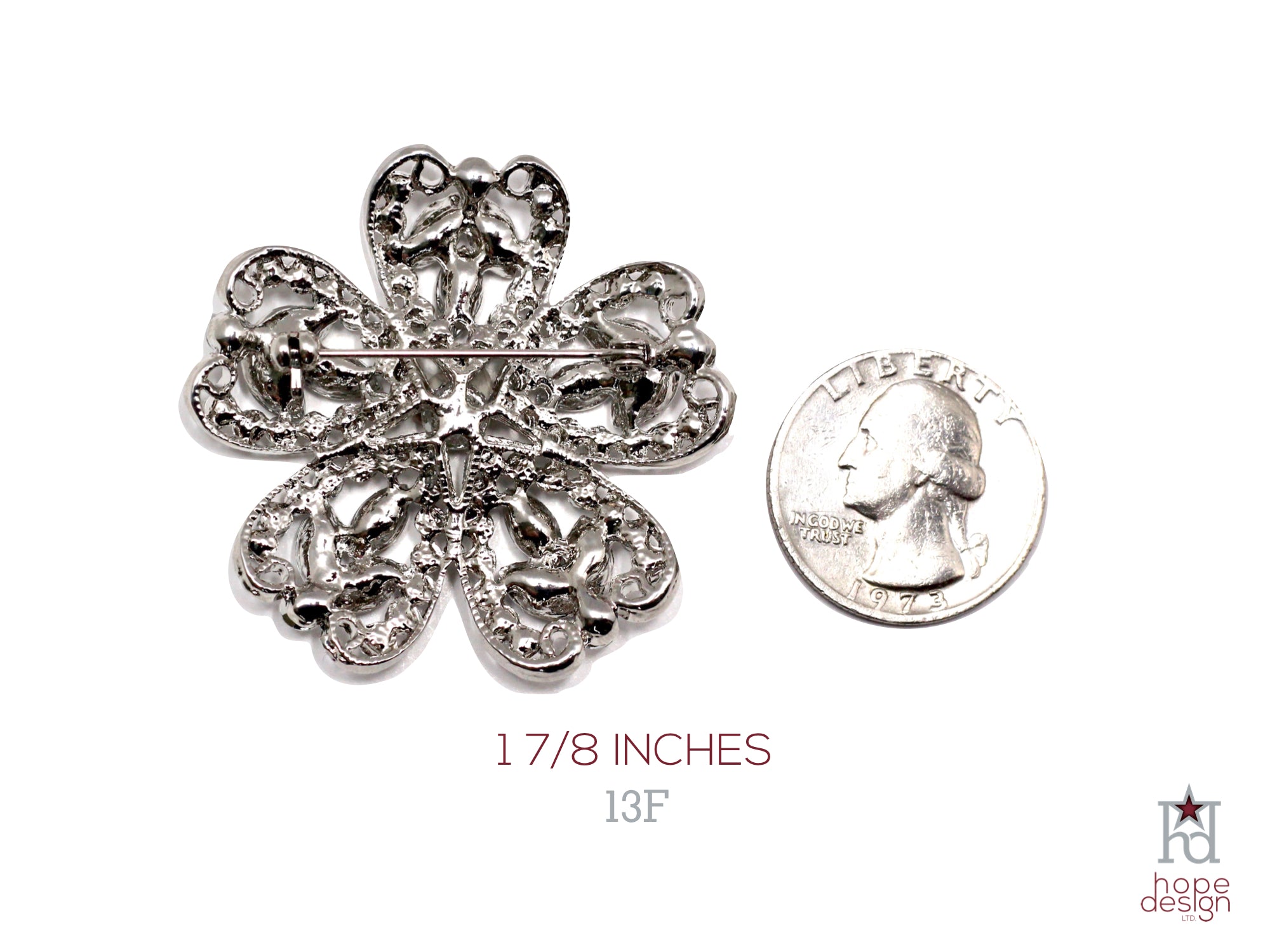 Gold Star Banner Brooch 13F