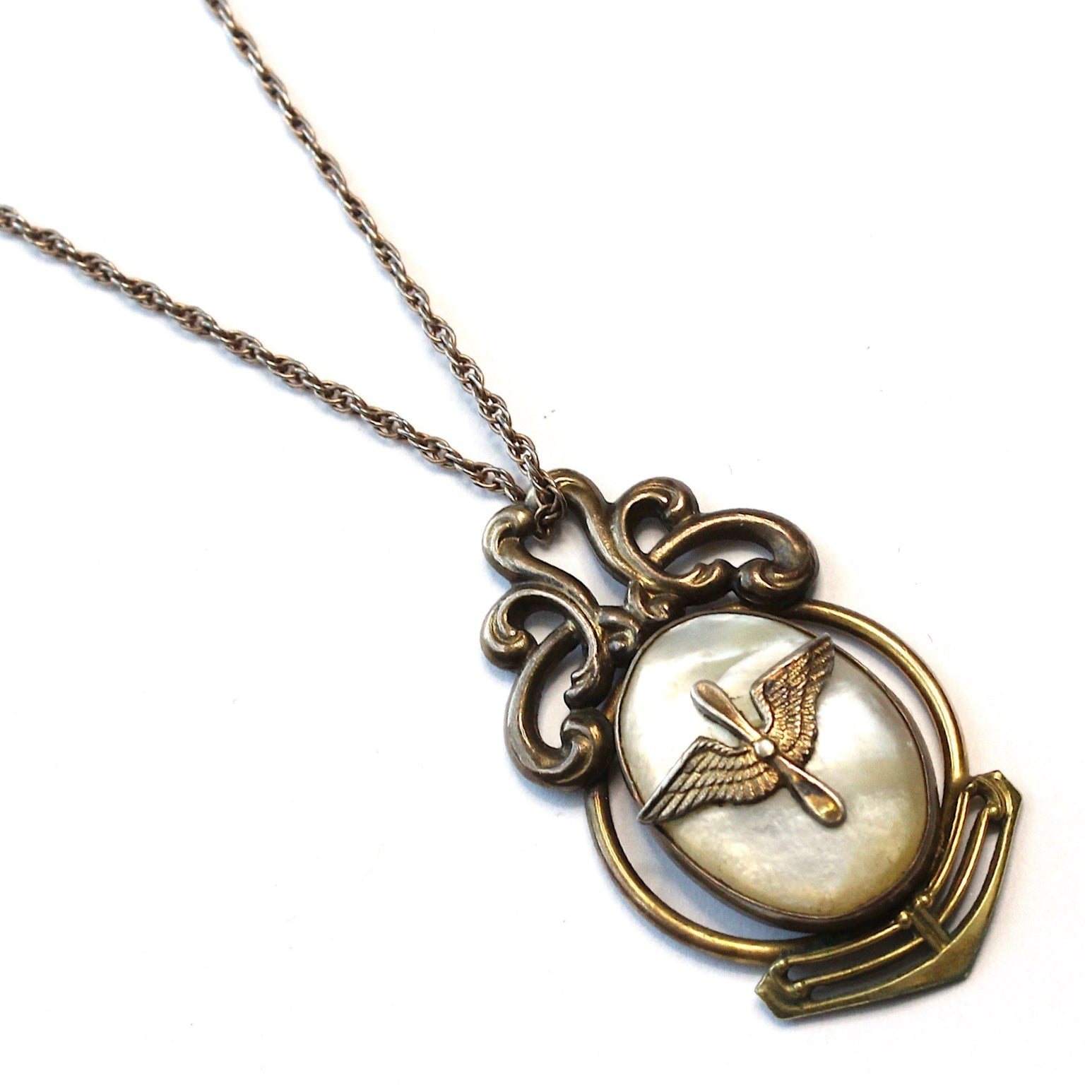 WWII-era Vintage Sweetheart Necklace | Aviation VB112 – Hope