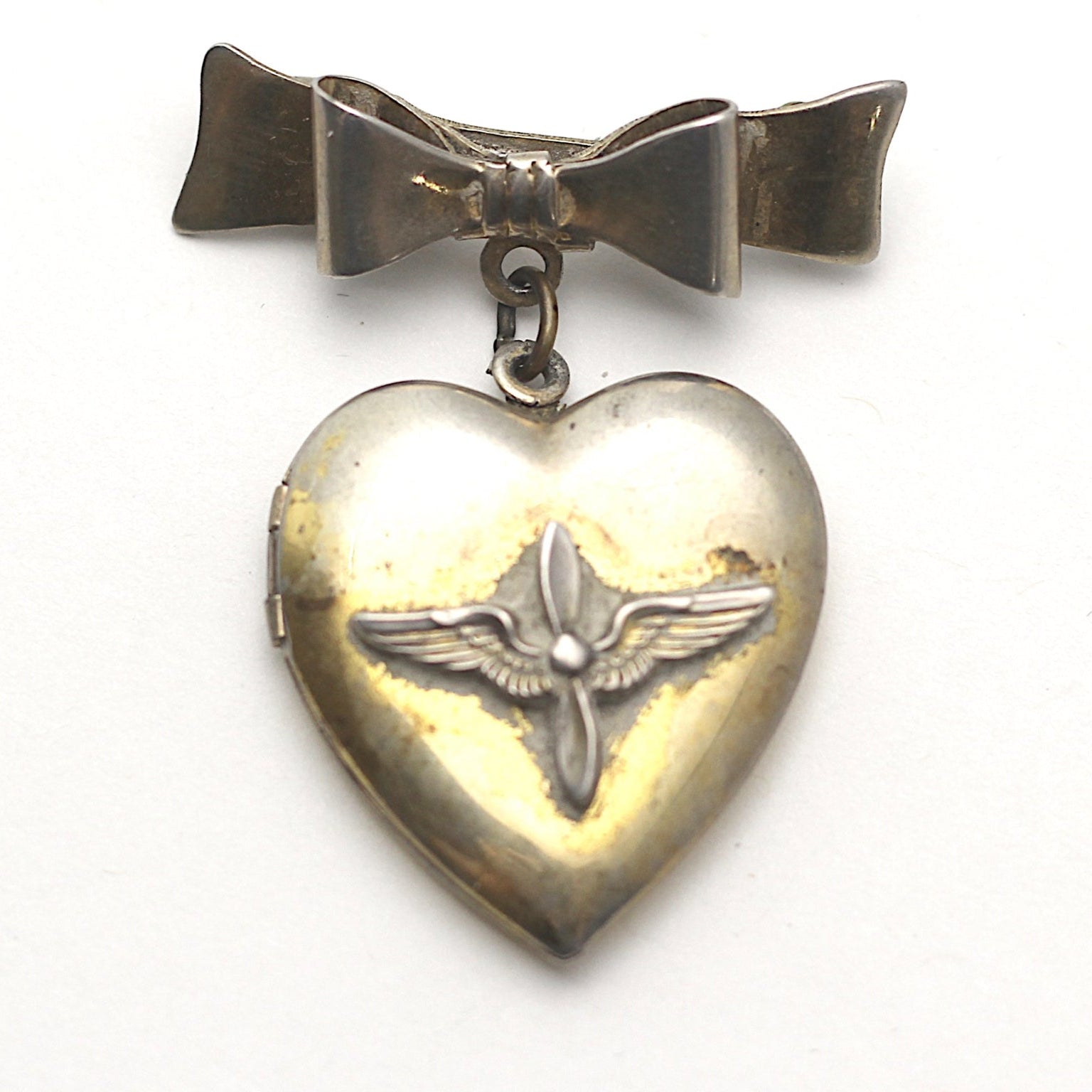 WWII-era Vintage Sweetheart Pin | Aviation Locket VB126