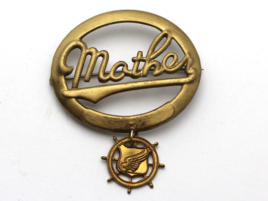 WWII-era Vintage Sweetheart Pin | Mother Transportation Brooch VB128