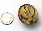 WWII-era Vintage Sweetheart Pin | Infantry locket brooch VB132