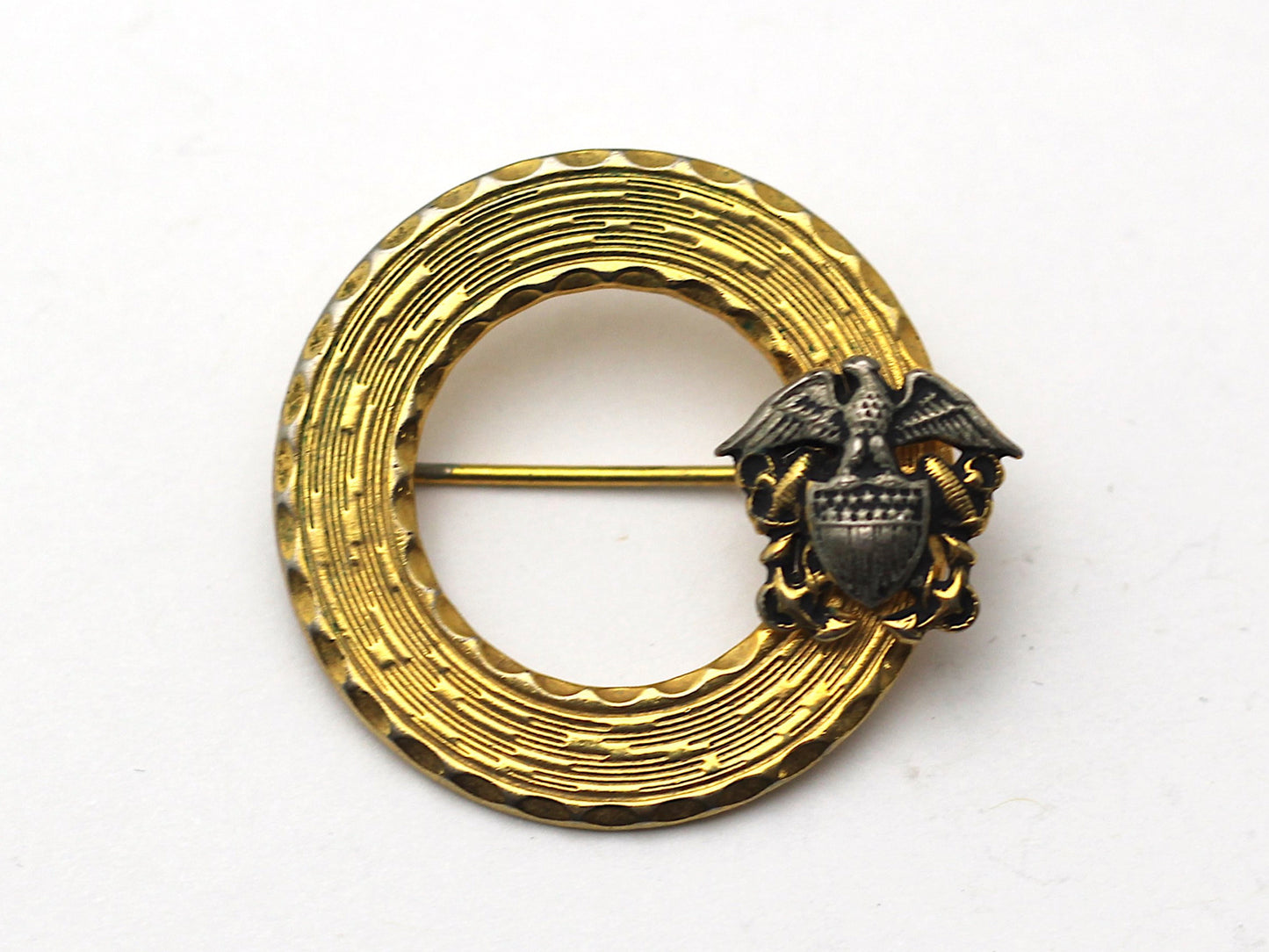 WWII-era Vintage Sweetheart Pin | Navy Brooch VB142