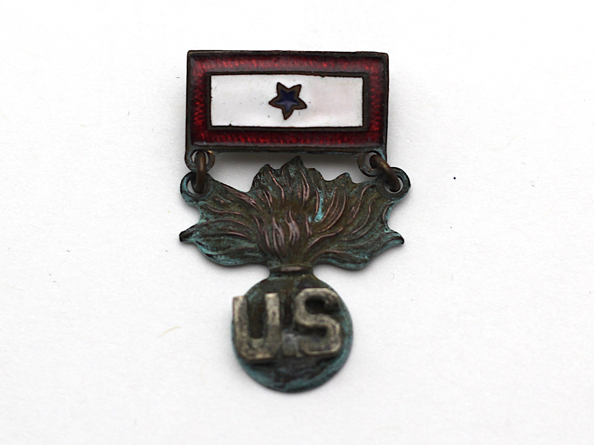 WWII-era Vintage Sweetheart Pin | Ordnance Corps and 1 Blue Star VB144