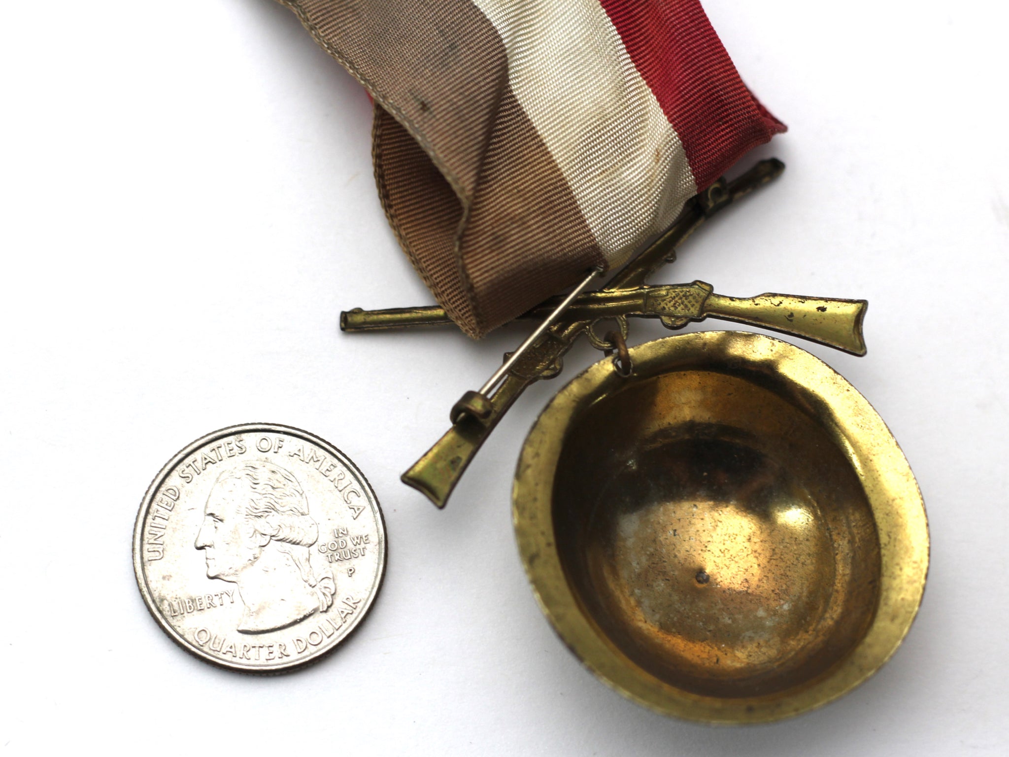 WWII-era Vintage Sweetheart Pin | General MacArthur Infantry Rifles VB163