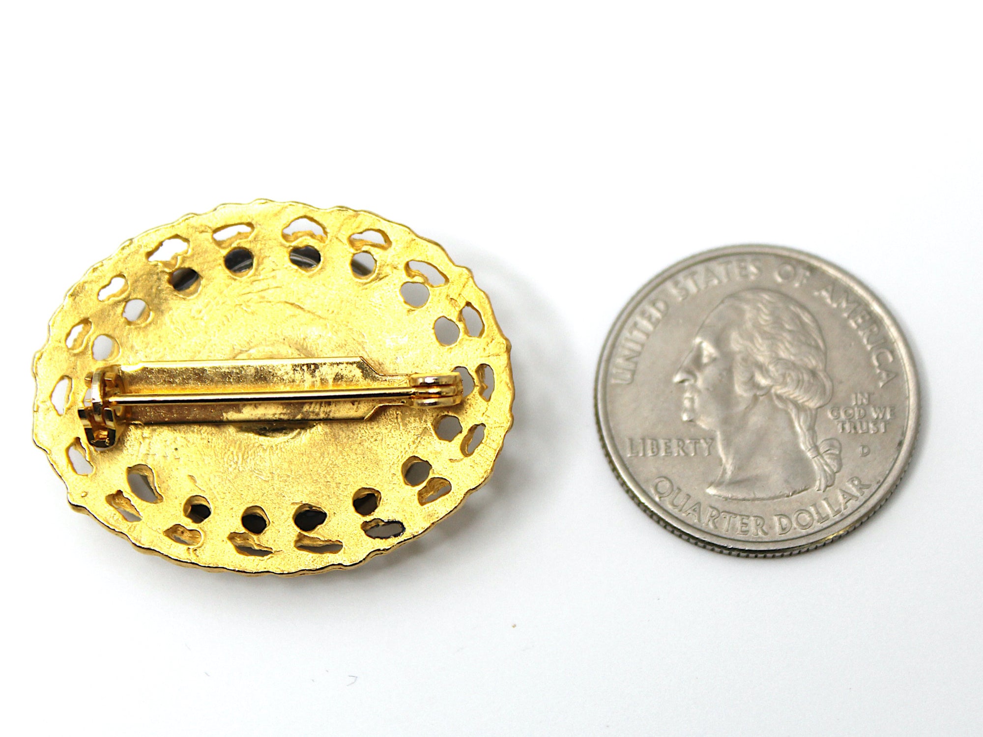 Navy Button Limited Edition Brooch BR160