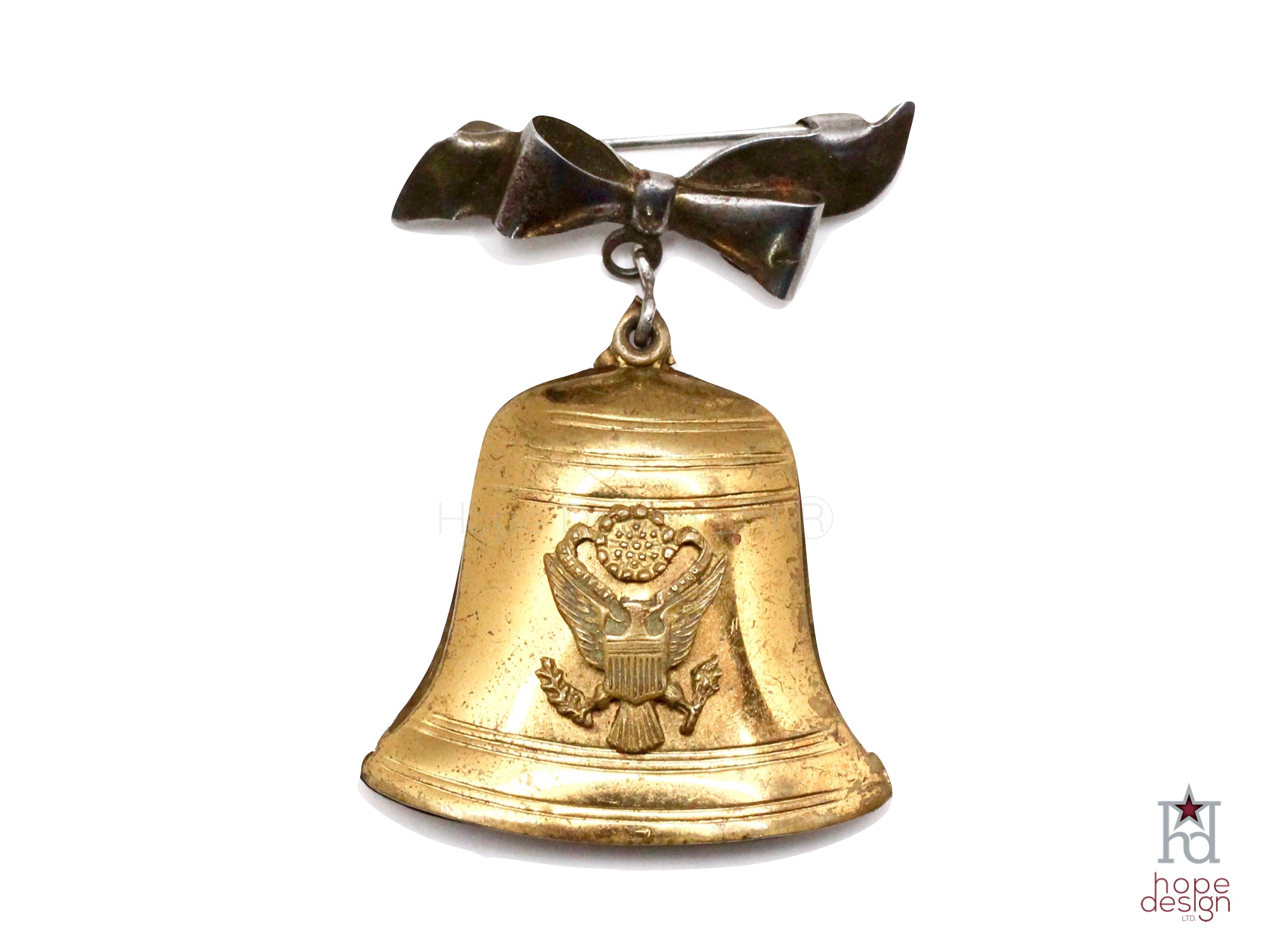 WWII-era Vintage Sweetheart Pin | Liberty Bell VB20