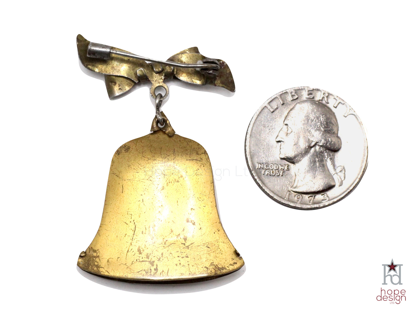 WWII-era Vintage Sweetheart Pin | Liberty Bell VB20