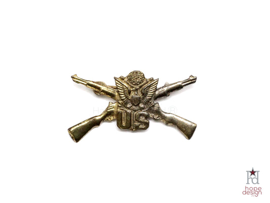 WWII-era Vintage Sweetheart Pin | Infantry Rifles VB33
