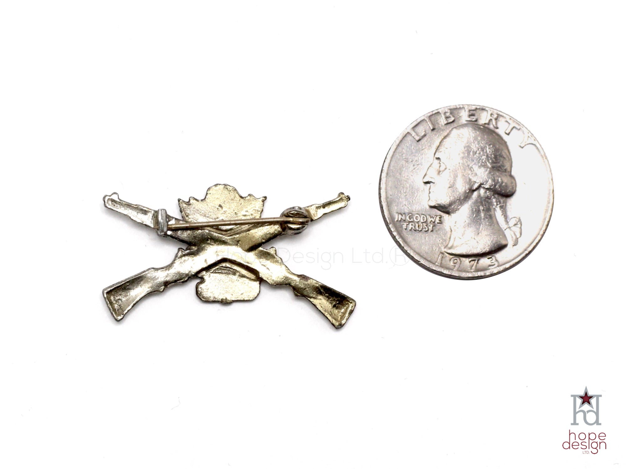 WWII-era Vintage Sweetheart Pin | Infantry Rifles VB33