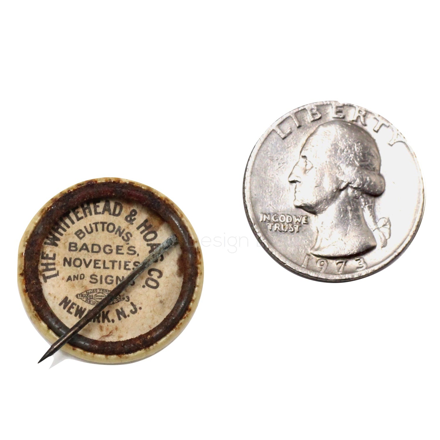 WWII-era Vintage Sweetheart Pin | Patriotic Button VB40