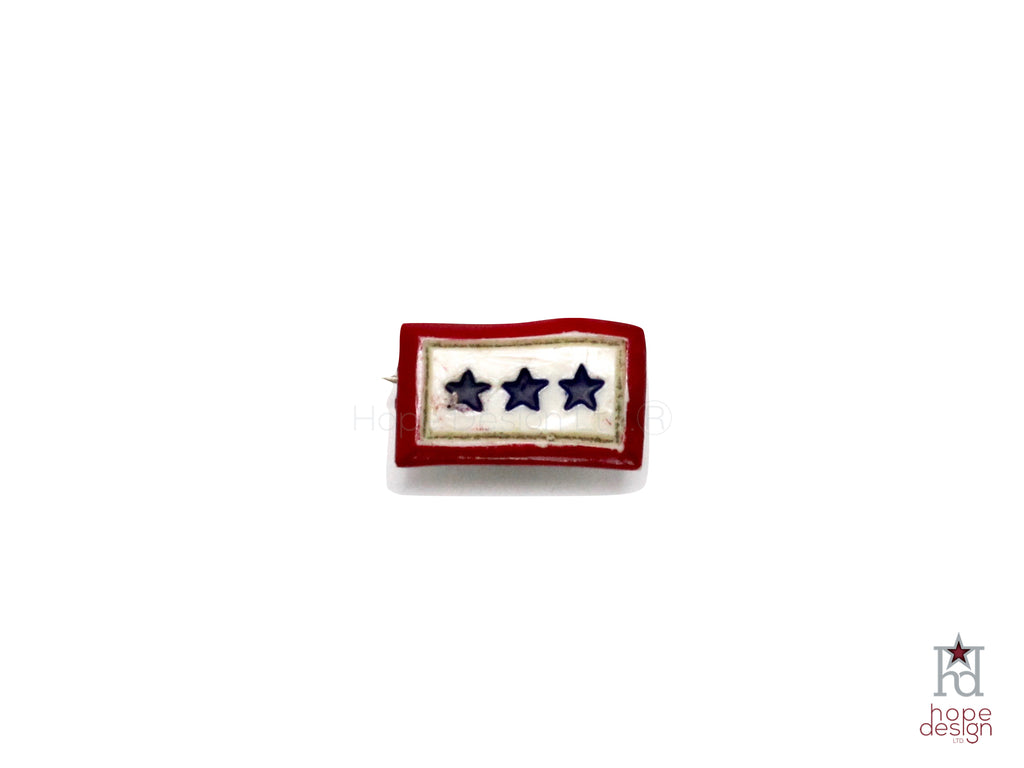 WWII-era Vintage Sweetheart Pin | 3 Blue Star VB46