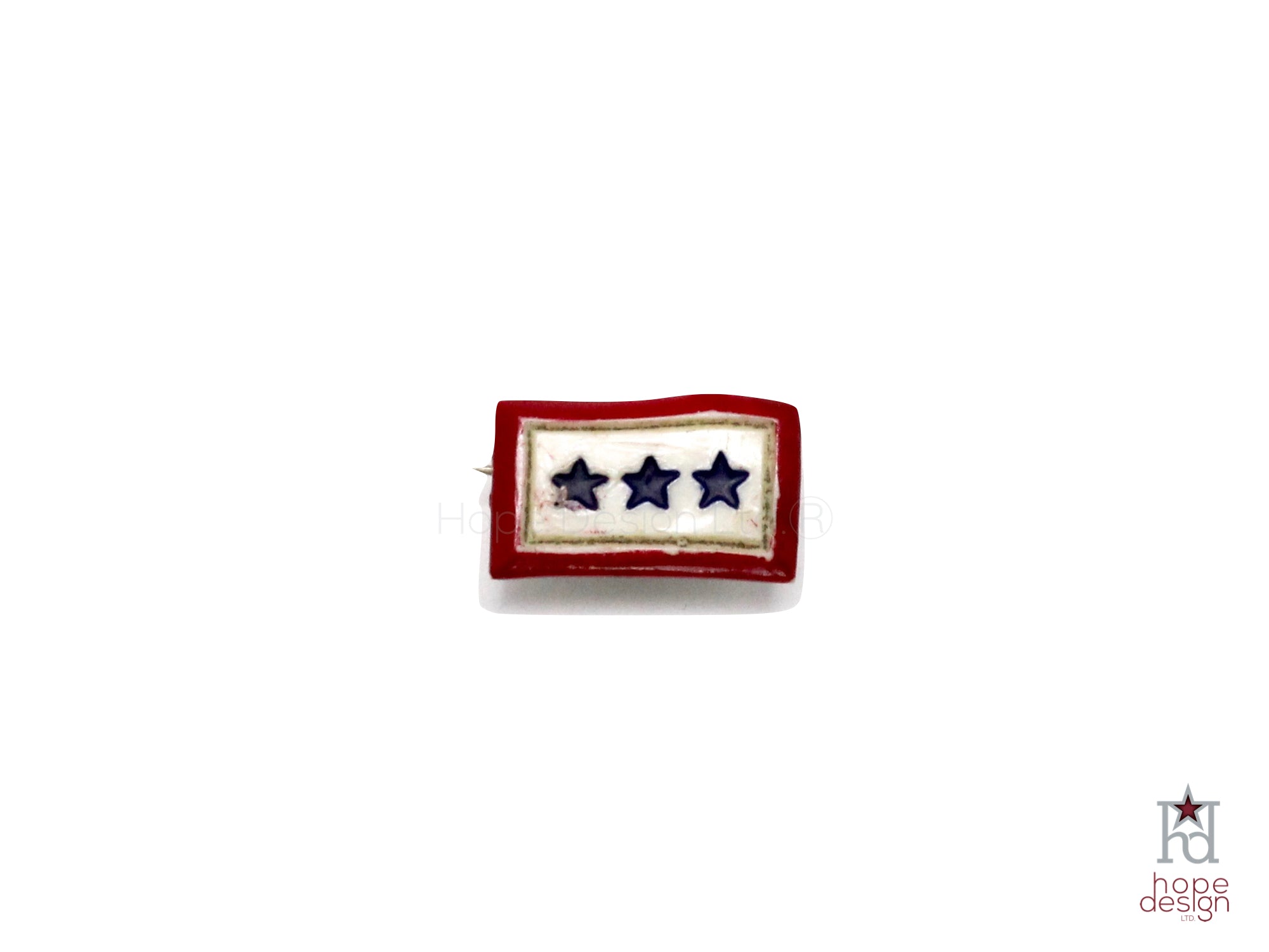WWII-era Vintage Sweetheart Pin | 3 Blue Star VB46