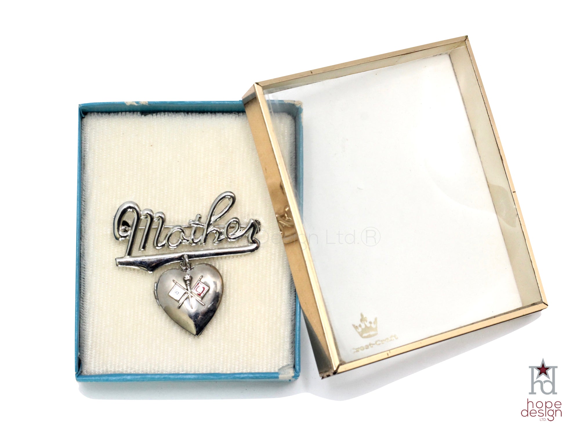 WWII-era Vintage Sweetheart Pin | Signal Corps Mother VB51