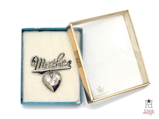 WWII-era Vintage Sweetheart Pin | Signal Corps Mother VB51