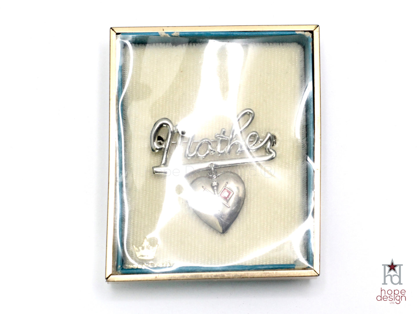 WWII-era Vintage Sweetheart Pin | Signal Corps Mother VB51