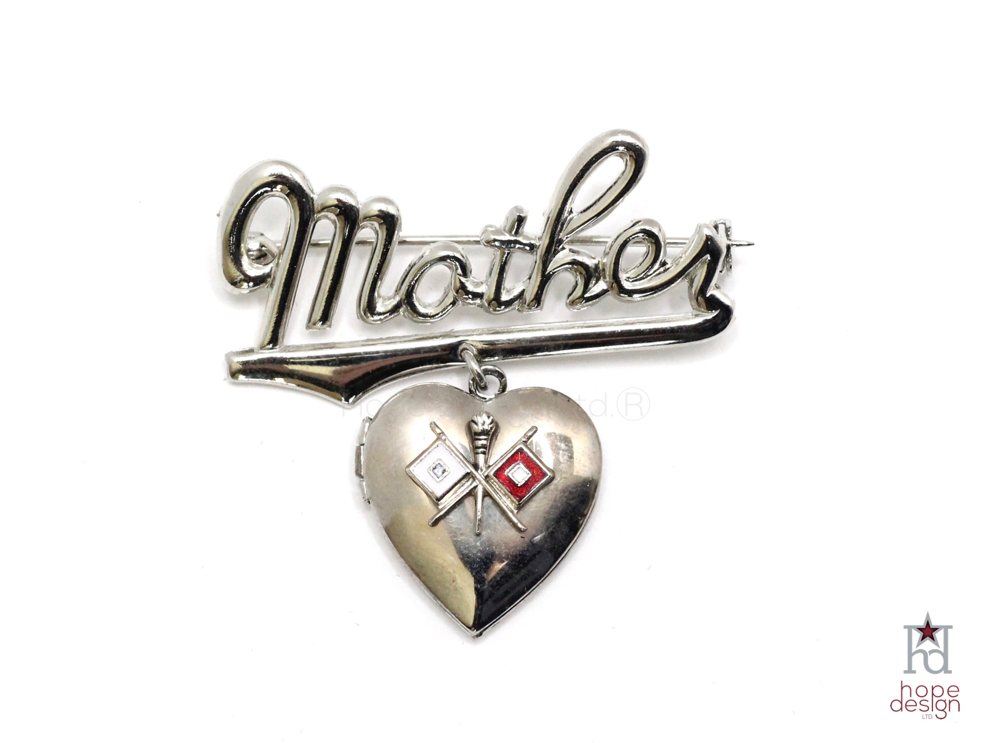 WWII-era Vintage Sweetheart Pin | Signal Corps Mother VB51