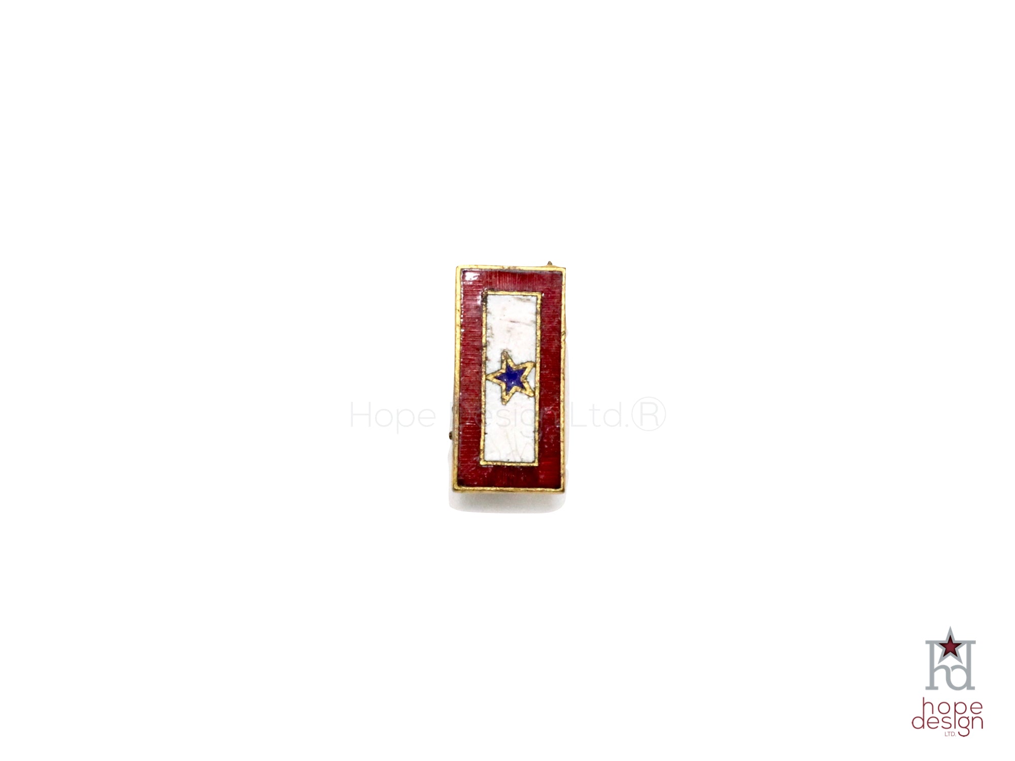 WWII-era Vintage Sweetheart Pin 1 Blue Star VB64