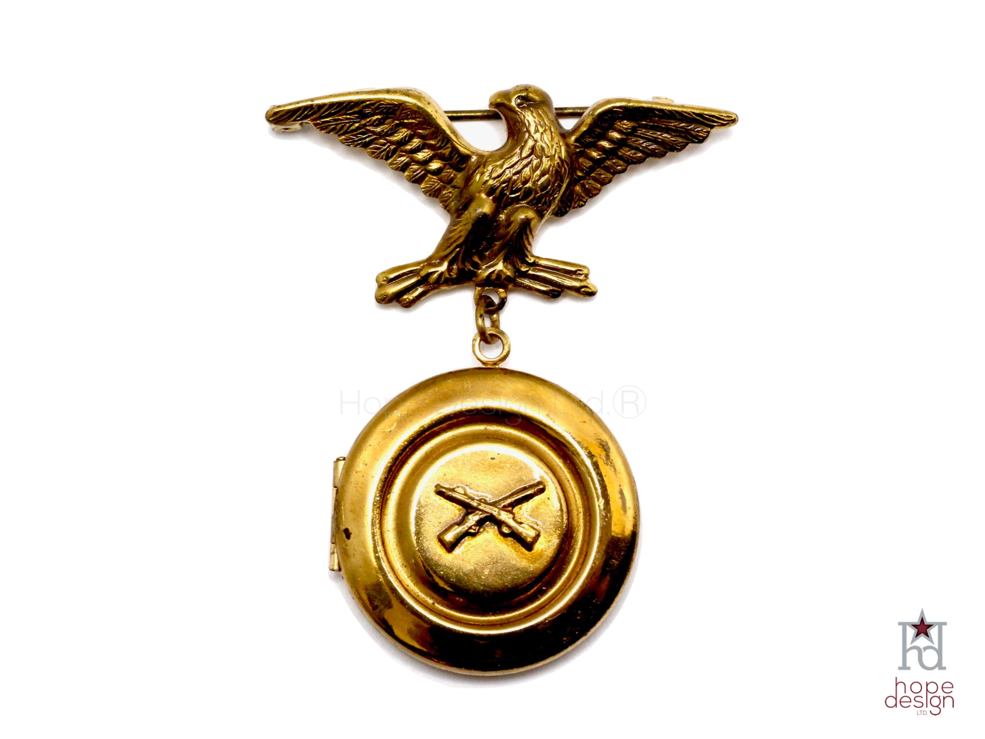 WWII-era Vintage Sweetheart Pin | Infantry Rifles VB68