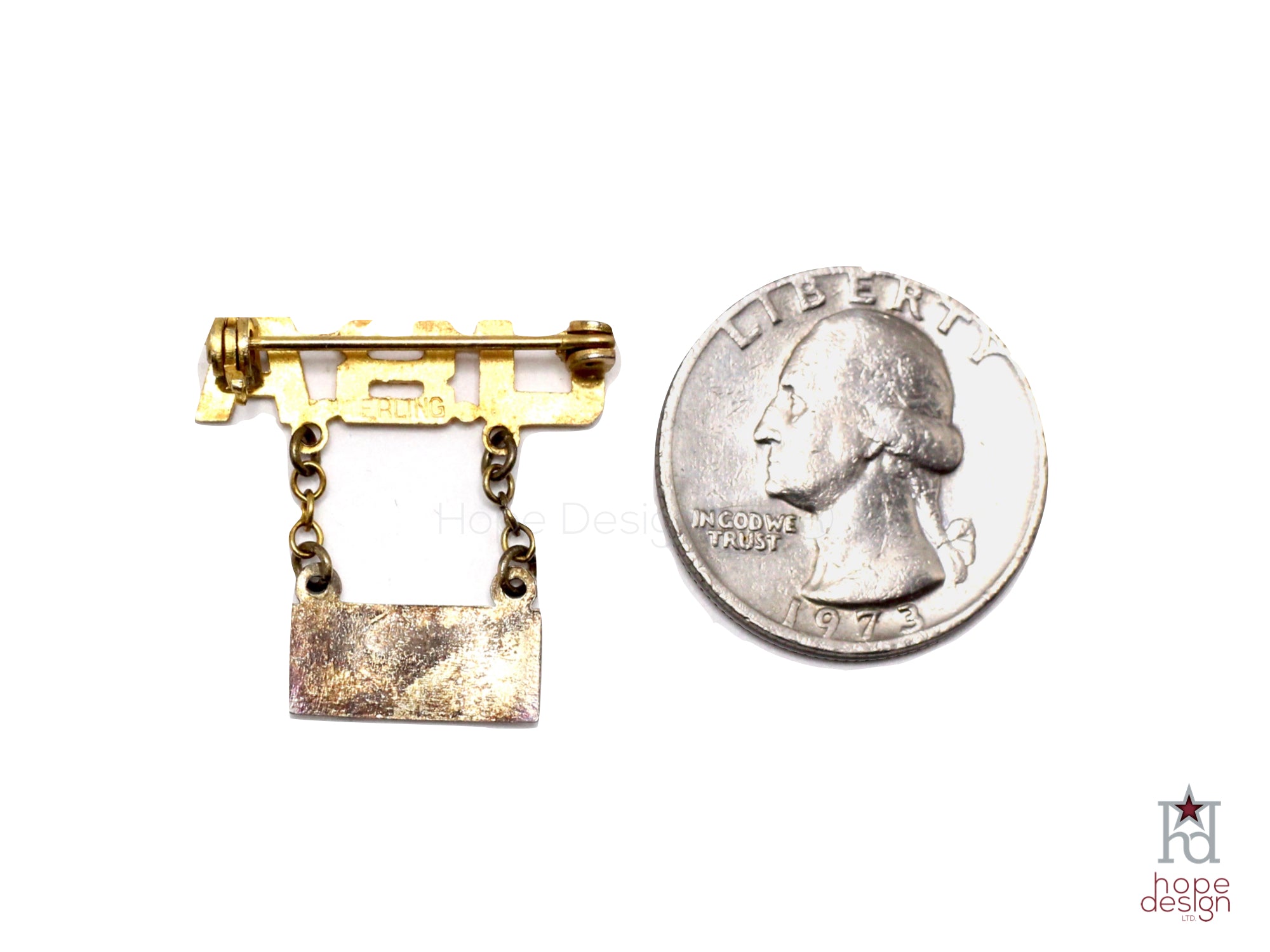 WWII-era Vintage Sweetheart Pin | Army 1LT Rank VB72