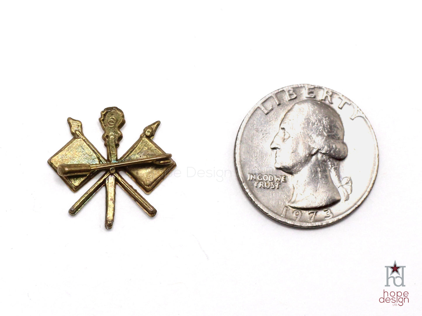 WWII-era Vintage Sweetheart Pin | Army Signal Corps VB76