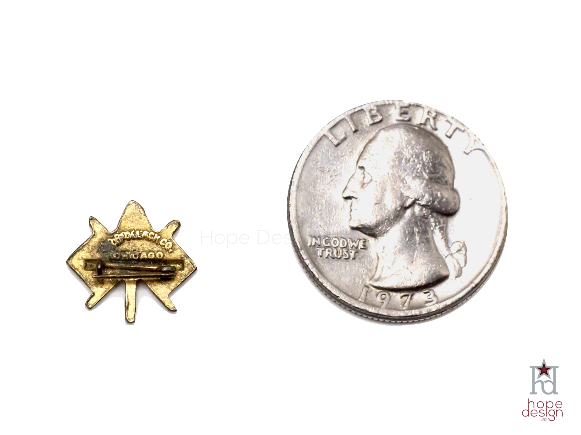 WWII-era Vintage Sweetheart Pin | Army Signal Corps VB86