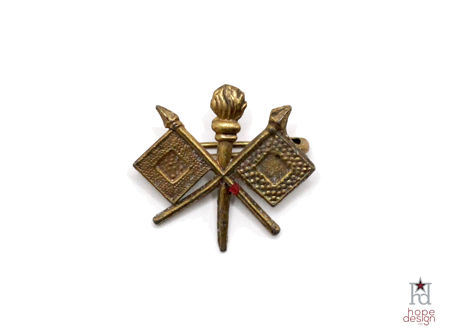 WWII-era Vintage Sweetheart Pin | Army Signal Corps VB87