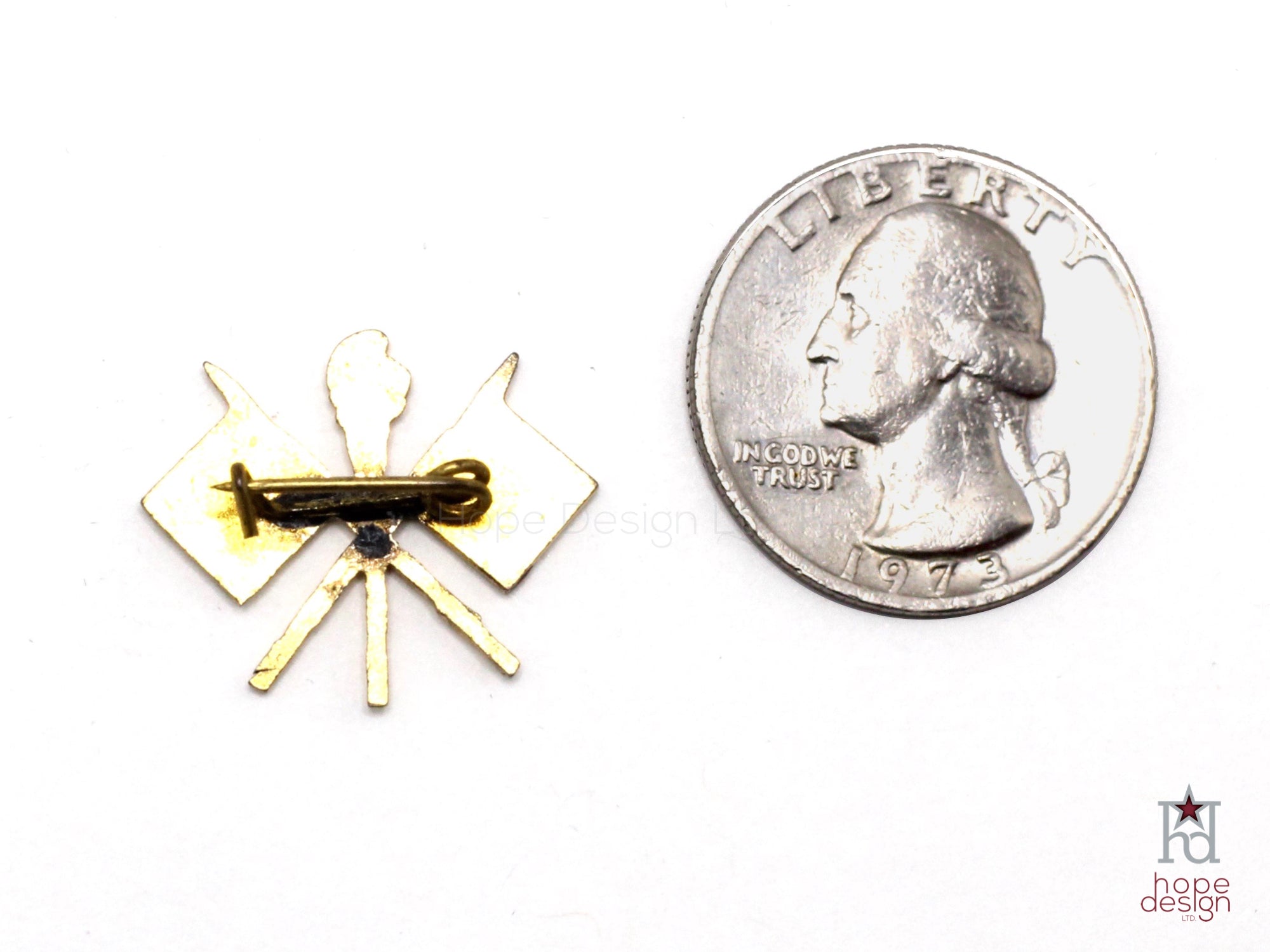 WWII-era Vintage Sweetheart Pin | Army Signal Corps VB92