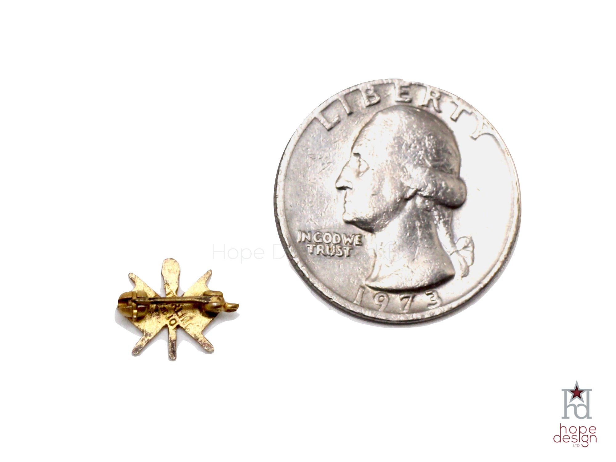 WWII-era Vintage Sweetheart Pin | Army Signal Corps VB90