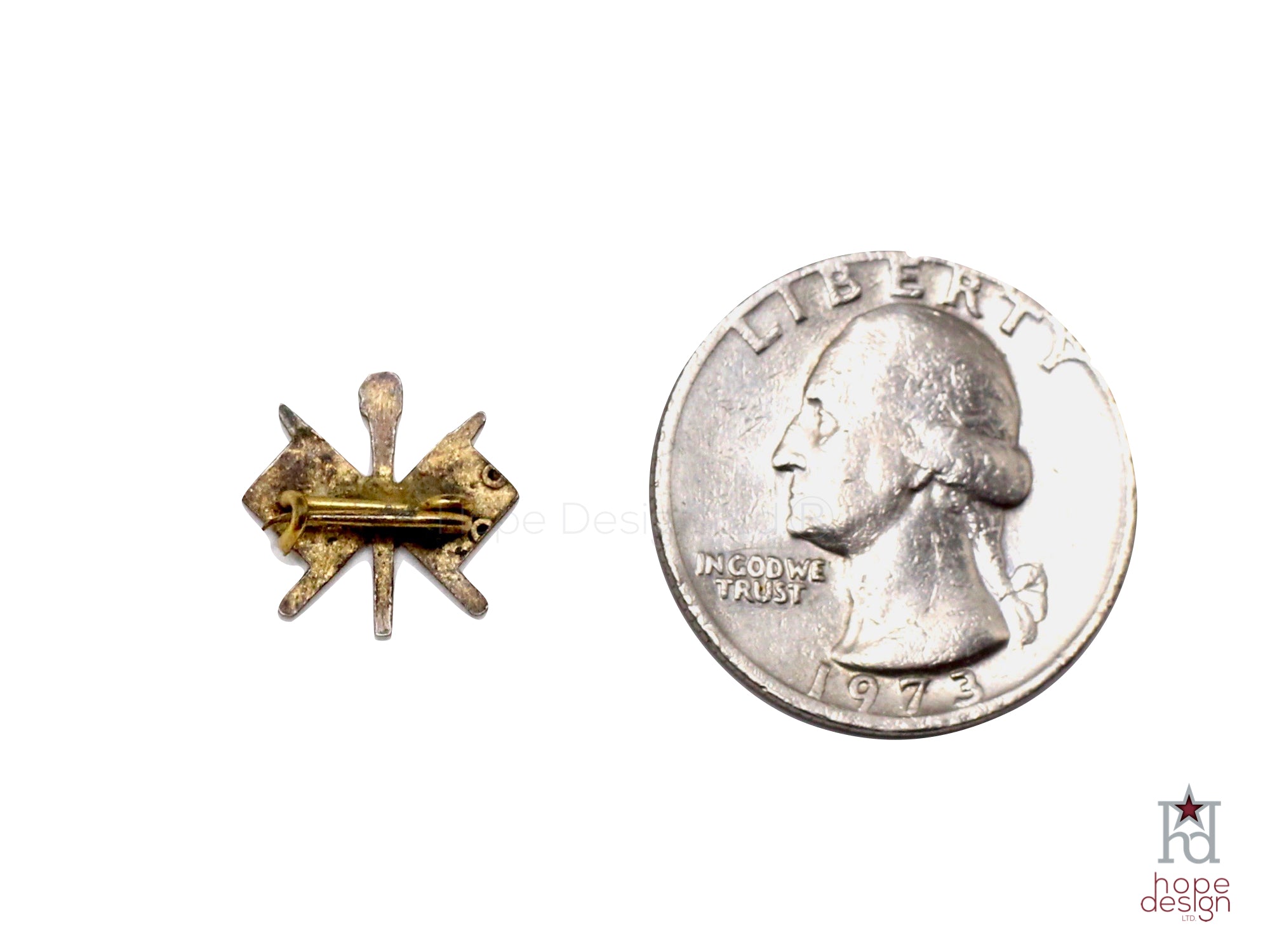 WWII-era Vintage Sweetheart Pin | Army Signal Corps VB91